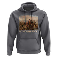 Plymouth Rock Hoodie Mayflower Pilgrims Thanksgiving History - Wonder Print Shop