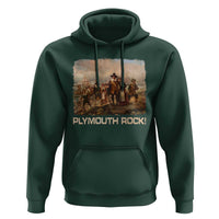 Plymouth Rock Hoodie Mayflower Pilgrims Thanksgiving History - Wonder Print Shop