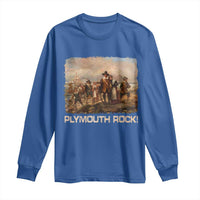Plymouth Rock Long Sleeve Shirt Mayflower Pilgrims Thanksgiving History - Wonder Print Shop