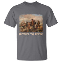 Plymouth Rock T Shirt Mayflower Pilgrims Thanksgiving History - Wonder Print Shop