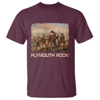 Plymouth Rock T Shirt Mayflower Pilgrims Thanksgiving History - Wonder Print Shop