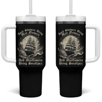April Showers Bring May Flowers And Mayflowers Bring Smallpox Tumbler With Handle History Lover - Wonder Print Shop
