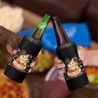 Funny Thanksgiving Cat Lover 4 in 1 Can Cooler Tumbler Purritans Pilgrim Puritans Hat - Wonder Print Shop