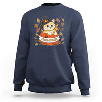 Funny Thanksgiving Cat Lover Sweatshirt Purritans Pilgrim Puritans Hat - Wonder Print Shop