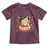 Funny Thanksgiving Cat Lover Toddler T Shirt Purritans Pilgrim Puritans Hat - Wonder Print Shop