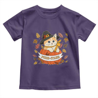Funny Thanksgiving Cat Lover Toddler T Shirt Purritans Pilgrim Puritans Hat - Wonder Print Shop