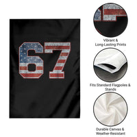 Funny Six Seven 67 Meme Vintage American Flag Garden Flag - Wonder Print Shop