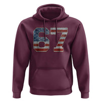 Funny Six Seven 67 Meme Vintage American Flag Hoodie - Wonder Print Shop