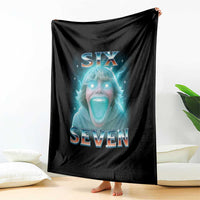 Funny Six Seven The Mason 67 Kid Gen Alpha Meme Throw Blanket - Wonder Print Shop