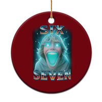 Funny Six Seven The Mason 67 Kid Gen Alpha Meme Ceramic Ornament - Wonder Print Shop