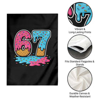 Funny 67 Ice Cream Drip Meme Six Seven Gen Alpha Slang Garden Flag - Wonder Print Shop