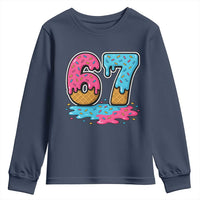 Funny 67 Ice Cream Drip Meme Six Seven Gen Alpha Slang Youth Sweatshirt - Wonder Print Shop