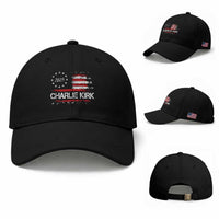 Charlie Kirk 2025 Baseball Cap Freedom Vintage American Flag