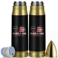Charlie Kirk 2025 Bullet Tumbler Freedom Vintage American Flag - Wonder Print Shop