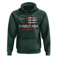 Charlie Kirk 2025 Hoodie Freedom Vintage American Flag - Wonder Print Shop