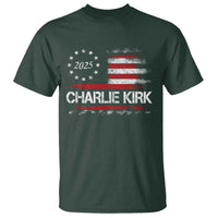 Charlie Kirk 2025 T Shirt Freedom Vintage American Flag - Wonder Print Shop