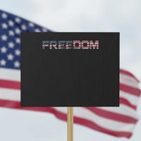 Freedom Patriotic Motivational Quote American Flag Protest Sign - Wonder Print Shop