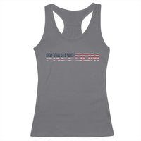 Freedom Patriotic Motivational Quote American Flag Racerback Tank Top - Wonder Print Shop
