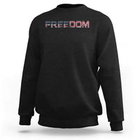 Freedom Patriotic Motivational Quote American Flag Sweatshirt - Wonder Print Shop