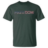Freedom Patriotic Motivational Quote American Flag T Shirt - Wonder Print Shop