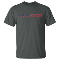 Freedom Patriotic Motivational Quote American Flag T Shirt - Wonder Print Shop