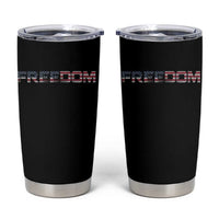 Freedom Patriotic Motivational Quote American Flag Tumbler Cup - Wonder Print Shop