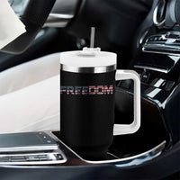 Freedom Patriotic Motivational Quote American Flag Tumbler With Handle - Wonder Print Shop