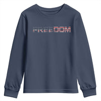Freedom Patriotic Motivational Quote American Flag Youth Sweatshirt - Wonder Print Shop