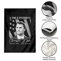 A True Patriot Charlie Kirk Garden Flag Vintage American Flag - Wonder Print Shop