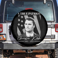 A True Patriot Charlie Kirk Spare Tire Cover Vintage American Flag - Wonder Print Shop
