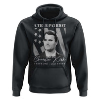 A True Patriot Charlie Kirk Hoodie Vintage American Flag - Wonder Print Shop