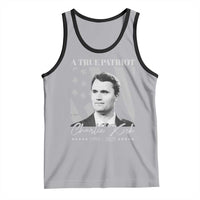 A True Patriot Charlie Kirk Tank Top Vintage American Flag - Wonder Print Shop