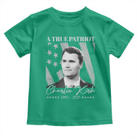 A True Patriot Charlie Kirk Toddler T Shirt Vintage American Flag - Wonder Print Shop