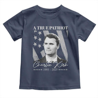 A True Patriot Charlie Kirk Toddler T Shirt Vintage American Flag - Wonder Print Shop