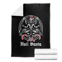 Hail Santa Gothic Christmas Throw Blanket Baphomet Gothmas Pentagram - Wonder Print Shop