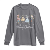 Merry Christmas Nutcracker Ballerina Mouseking Long Sleeve Shirt