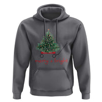 Christmas Hoodie Merry And Bright Retro Xmas Tree Wagon
