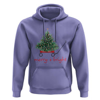 Christmas Hoodie Merry And Bright Retro Xmas Tree Wagon