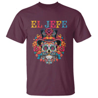 Day Of The Dead T Shirt El Jefe Sugar Skull Mexican Boss Spanish Dia De Los Muertos - Wonder Print Shop