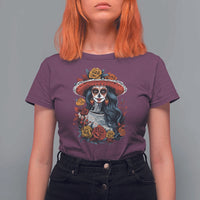 Day Of The Dead T Shirt For Women La Catrina De Los Muertos Sugar Skull - Wonder Print Shop