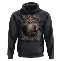 Viking Christmas Hoodie Deck Valhalla With Skulls Of Glory Santa Yule Xmas