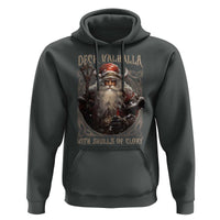 Viking Christmas Hoodie Deck Valhalla With Skulls Of Glory Santa Yule Xmas