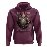 Viking Christmas Hoodie Deck Valhalla With Skulls Of Glory Santa Yule Xmas