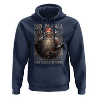 Viking Christmas Hoodie Deck Valhalla With Skulls Of Glory Santa Yule Xmas