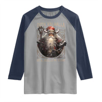 Viking Christmas Raglan Shirt Deck Valhalla With Skulls Of Glory Santa Yule Xmas - Wonder Print Shop