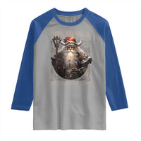 Viking Christmas Raglan Shirt Deck Valhalla With Skulls Of Glory Santa Yule Xmas - Wonder Print Shop