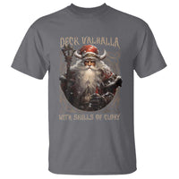 Viking Christmas T Shirt Deck Valhalla With Skulls Of Glory Santa Yule Xmas - Wonder Print Shop