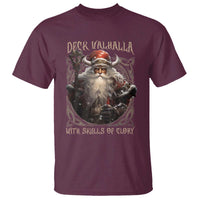 Viking Christmas T Shirt Deck Valhalla With Skulls Of Glory Santa Yule Xmas - Wonder Print Shop