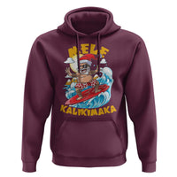 Christmas In Hawaii Hoodie Mele Kalikimaka Surfing Santa Kakau Tattoo