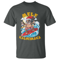 Christmas In Hawaii T Shirt Mele Kalikimaka Surfing Santa Kakau Tattoo - Wonder Print Shop
